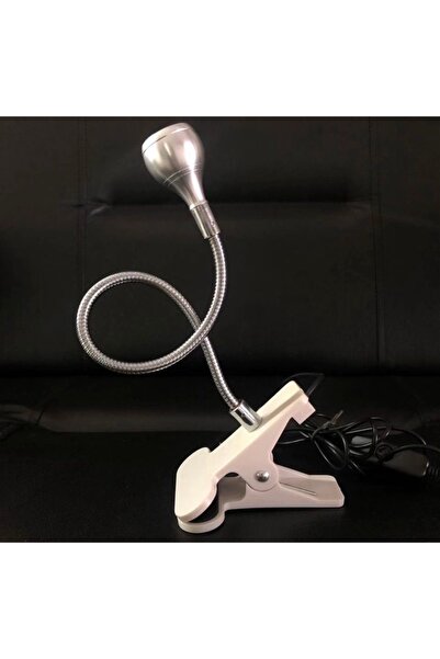 global fashion Lampă lanternă LED cu clește, flexibilă cu conector USB, 3V/5V, silver