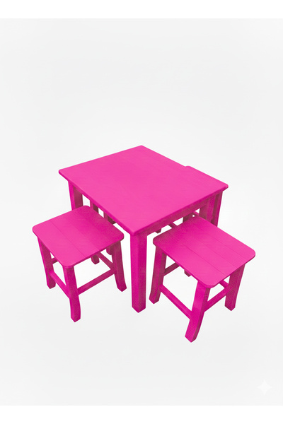 YıldızAhşap Ahşap Masa Tabure Takımı - Hazır Kurulu - Çocuk Aktivite, Kafe ve...