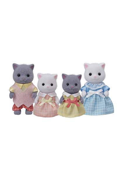Epoch Sylvanian Families Figurines-Persian Kitten Family