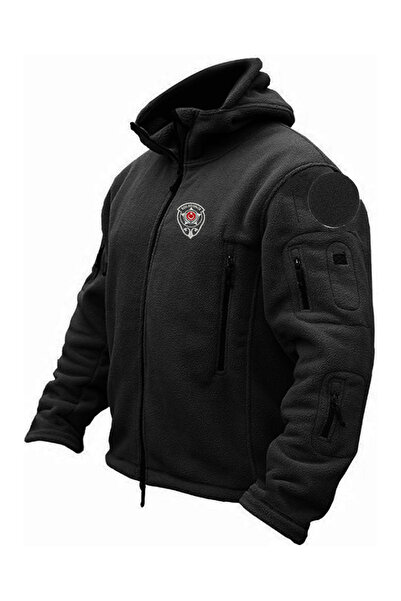 ARTHUR Kapşonlu Kışlık Kalın Unisex Nakış İşlemeli Özel Güvenlik Polar