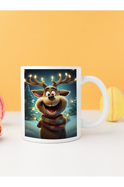 Velorina كوب بتصميم غزال سانتا كلوز المبتسم هدية للعام الجديد