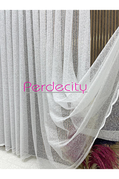 PERDECITY Kartanesi Örme Tül Perde ( 1x2,5 ) Sık Pile Her Odanıza Uygun Kırışmaz Ütü İstemez 30x28 ölçü numune kumaştır