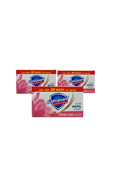 Safegaurd صابون سيف جارد برائحة الزهور الوردية 3 × 115 جرام (عبوة من 3 قطع)