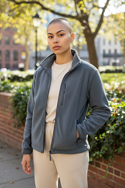 LELVANİ Unisex 3-pocket unembroidered fleece jacket with weight