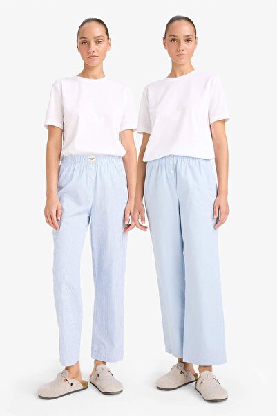 DeFacto Πιτζάμες μακριά από ποπλίνα κανονικής εφαρμογής F9835AX25AU