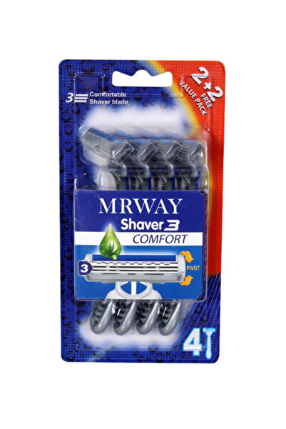 mrway امواس حلاقة 3شفرات من مرواي 4 قطع