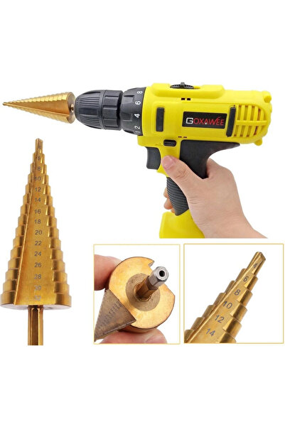 MARYAP Ayarlı Matkap Ucu Titanyum Hss Çelik Yüksek Hız Demir Çelik Plastik Ba...