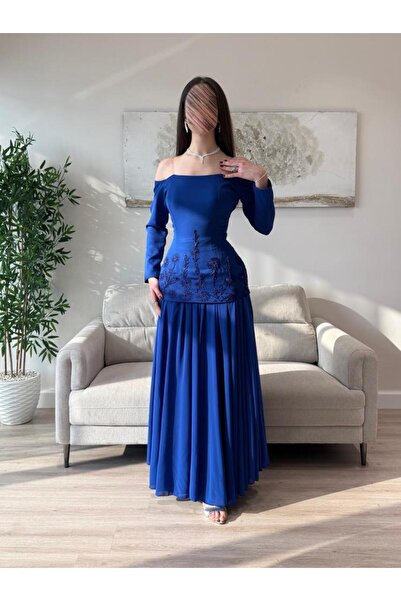 HOOR DRESSES فستان أزرق فاتح أنيق