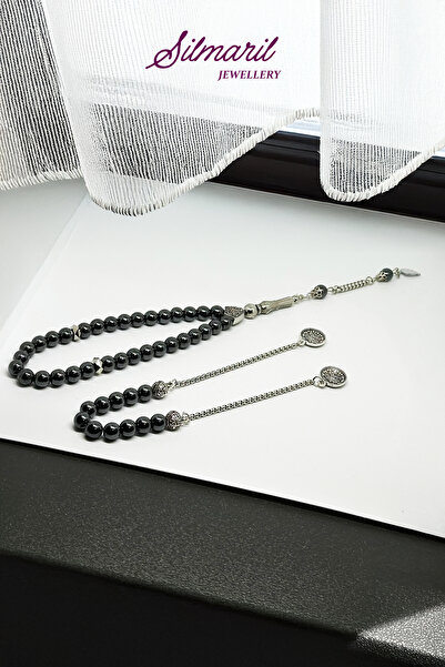 Silmaril Store Hematite Natural Stone Rosary Zaza and Bracelet Sets Father's ...