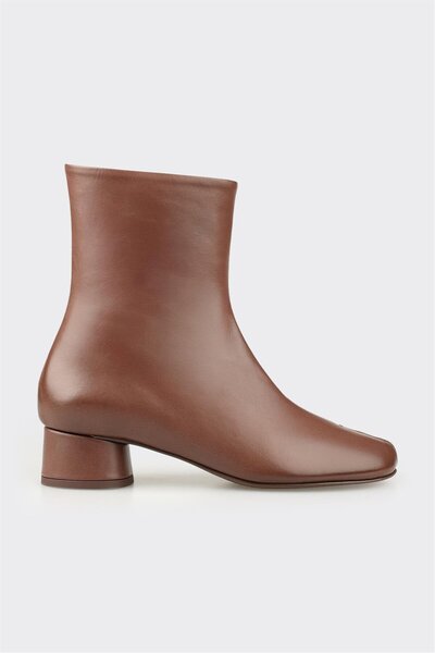 Elle Shoes Kahve Deri Kadın Klasik Bot