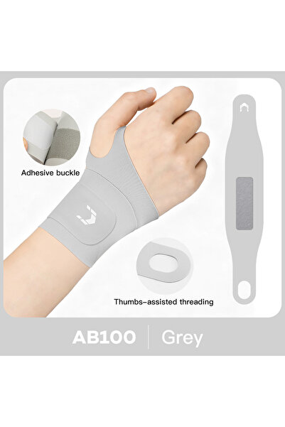 choice2 جبيرة مرنة رمادية اللون، قطعة واحدة، لدعم الرسغ والإبهام، مناسبة لالت...