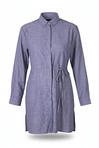 trender Striped Flam2 6Yw29000002 Navy Blue Women's Shirt 16-4835