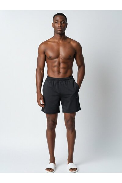 Clans & Hans By Styli Men Black Four-Way Lycra Shorts