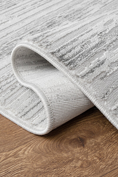 ANUTYA HOME Açık Gri Yumuşak Bohem Özel Kesim Koridor Mutfak Salon Balkon Toz...