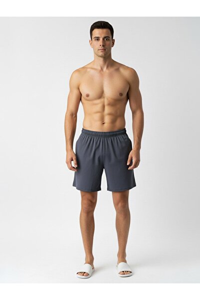 Clans & Hans By Styli Men Grey Four-Way Lycra Shorts