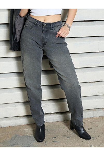 High Star By Styli Women Grey High-Rise Slim Fit Jeans