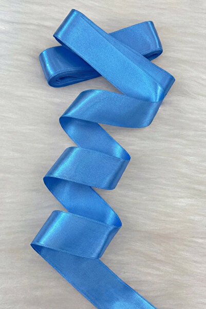 ZEYMERADE Panglică din satin cu două fețe, albastru circumcizie, 4 cm, 10 met...