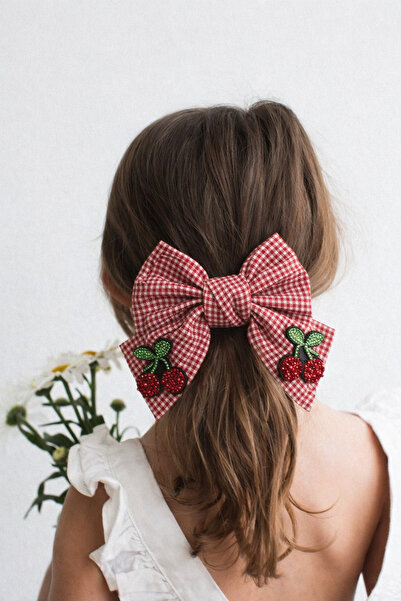 Katia&Bony Вишневий аксесуар з бантиком-застібкою, червоний