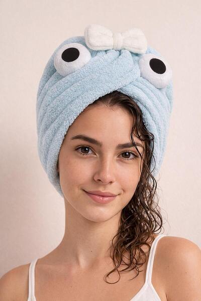 Katia&Bony Towel Bonnet with Eye Accessories Blue