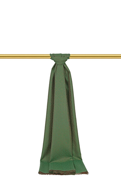 Bursa İpek Şal de mătase jacquard cu model de inele verzi