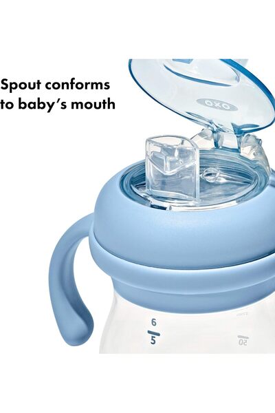 Oxo Tot Transitions Soft Spout Sippy Cup with Removable Handles 6 oz Dusk