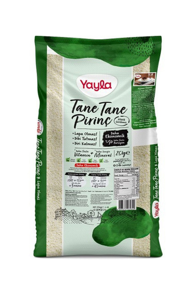Yayla Tane Tane Pirinç 25 Kg