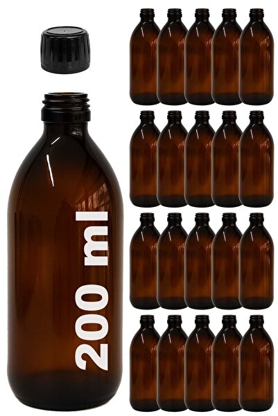 Afracam 200ml Round Medicine Syrup Bottle 200 Cc Amber Brown Glass Bottle wit...