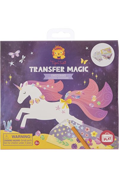 TIGER TRIBE صندوق نقل سحري - صندوق فني منزلق بتصميم وحيد القرن، مناسب للأعمار...