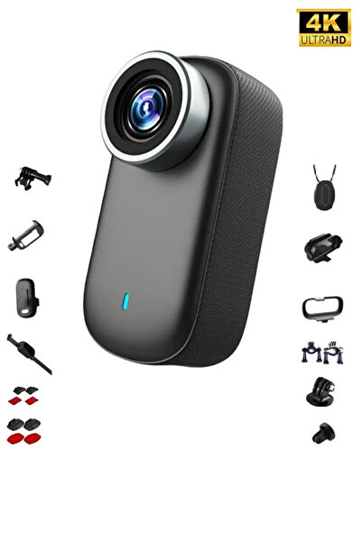 KAZEMTECH 4K Ultra HD Aksiyon Kamerası / Geniş Açı / IP65 Su Dayanıklı / 12 B...