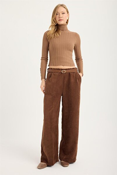 HomeStore Kadife Geniş Kesim Pantolon