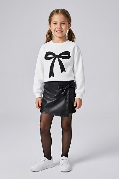 Dmb Set de transpirație din piele pentru fete, din fustă pantalon scurtă pies...