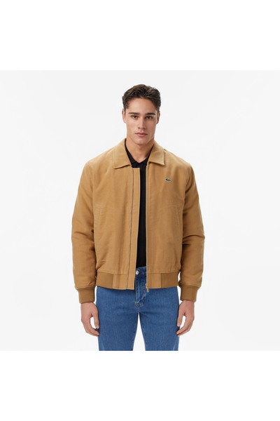 Lacoste Erkek Classic Fit Gömlek Yaka Bej Ceket
