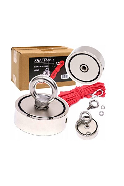 Kraft Pot-type neodymium magnet for lifting, with rotating ring hook, capacit...