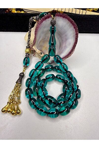 İskenderun Tesbihcilik Heavy Design Brass Tassel Turquoise Beauty Fire Amber ...