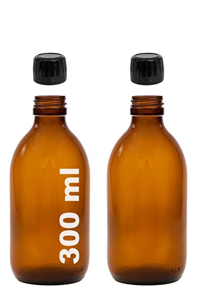 Afracam 300ml Round Medicine Syrup Bottle 300 Cc Amber Brown Glass Bottle wit...
