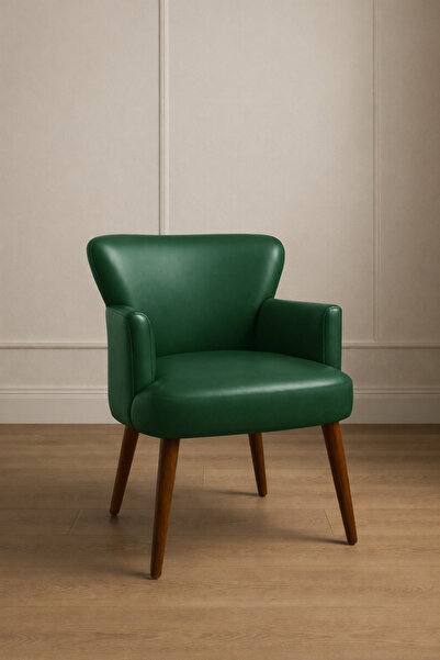 Azra Mobilya Roma Yeşil Deri Modern Berjer Koltuk | Tekli Koltuk – Şık ve Kon...