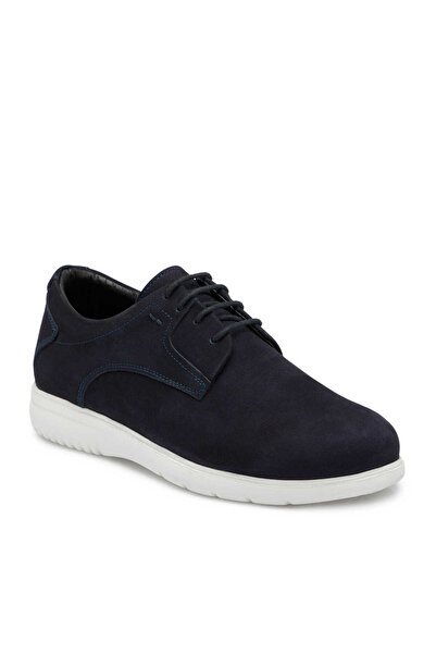 Tergan Lacivert Hakiki Nubuk Deri Erkek Casual Ayakkabı - E25S1AY57550-C39