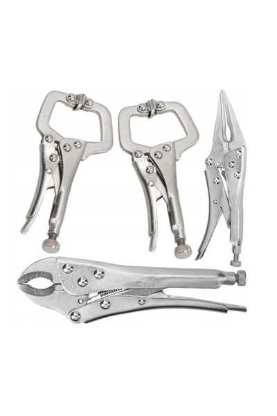 Kraft Set of 4 mini pliers, with self-locking for welding, tinsmithing,