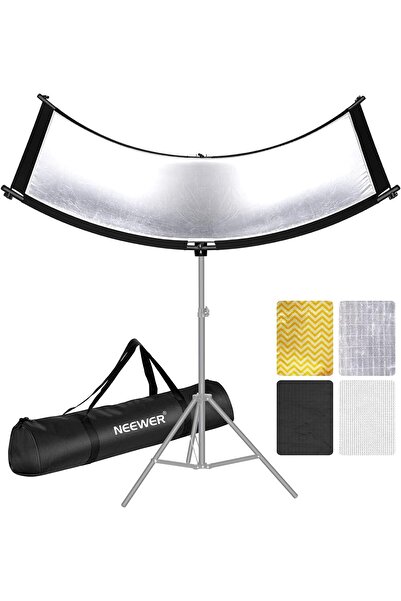 NEEWER Clamshell Light Reflector Diffuser with Carrying Bag, 66”×24”/155x61cm Photography Curve