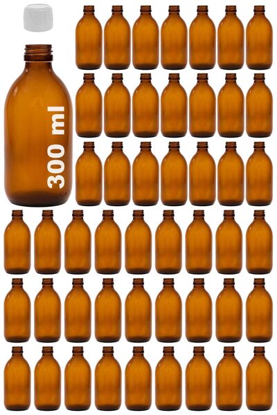 Afracam 300 ml Round Medicine Syrup Bottle 300 Cc Amber Brown Glass Bottle wi...