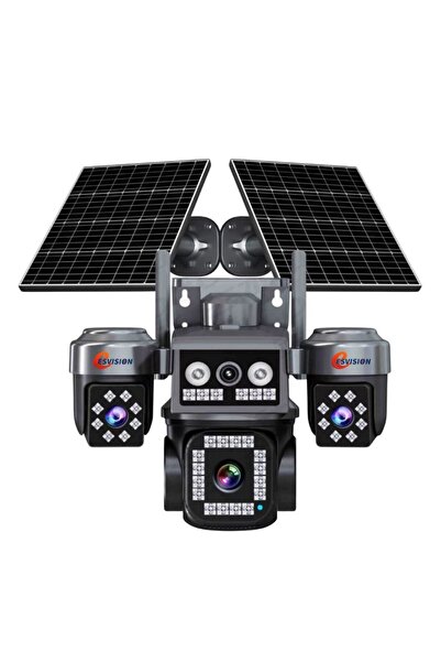 kendinalyap 4 Lensli 8MP 4 Kameralı 4G Çift Solar Güneş Panelli Gece Görüşlü ...