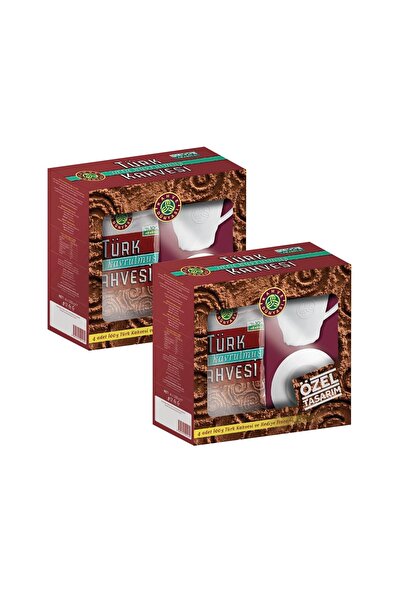 Kahve Dünyası Turkish Coffee Medium Roast 4X100 g + Gift Cup X 2 Pieces
