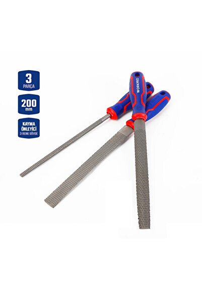 Workpro WP201703 3 Parça 200mm Profesyonel Ahşap Törpü Seti