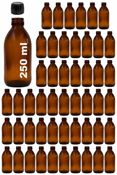 Afracam زجاجة دواء دائرية سعة 250 مل، زجاجة كهرمانية اللون سعة 250 سم مكعب مع...