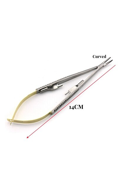 choice2 ملقط جراحي للأسنان برأس منحني 14 سم، مناسب لزراعة الأسنان وتقويمها، م...
