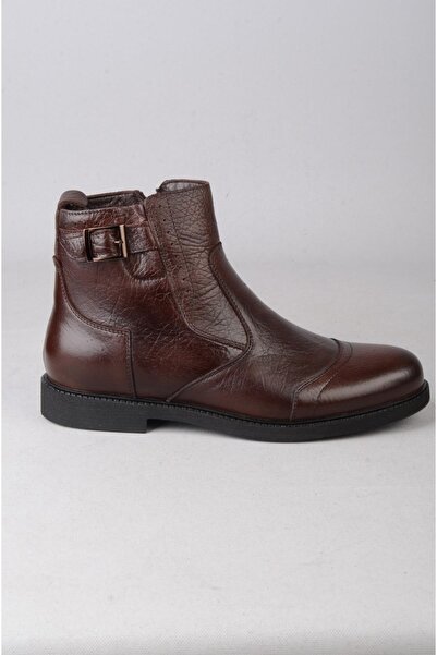 SEÇ KUNDURA Select 4974 genuine leather men's boot coffee