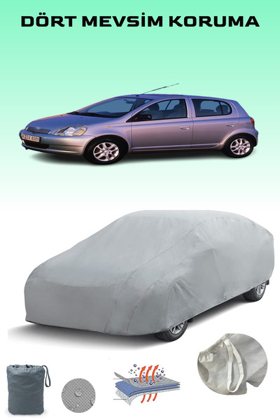 Breen غطاء سيارة تويوتا ياريس رمادي اللون بخمسة أبواب، موديلات 1999 - 2003، غ...