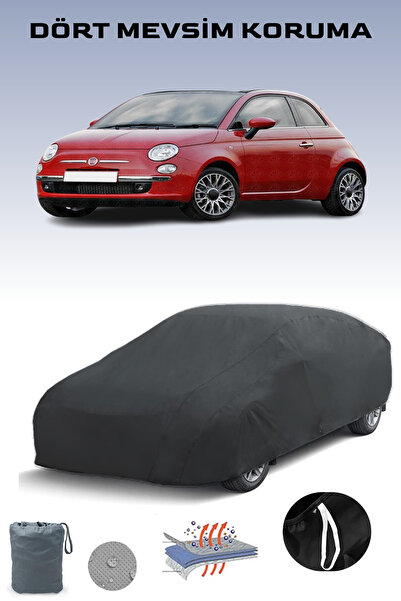 Breen Black Fiat 500 C 2009 - 2015 Car Tarpaulin, Auto Cover, Car Tent