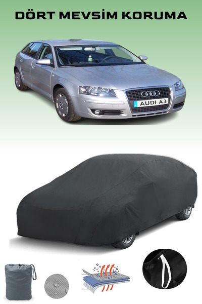 Breen غطاء سيارة أودي A3 سبورتباك أسود من 1999 إلى 2003، غطاء سيارة، خيمة سيارة