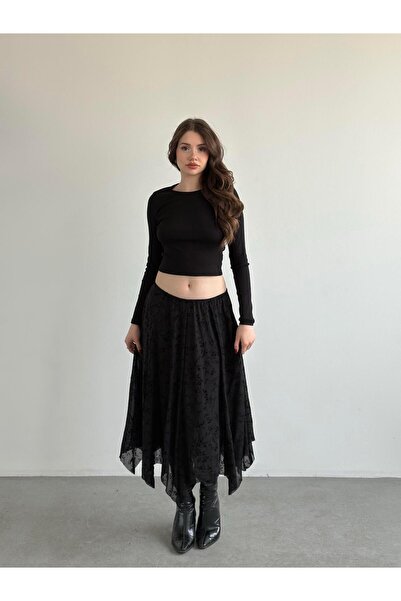 bbeox.com Asimetrik Güpürlü Etek